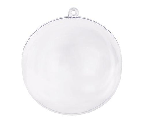 Plastic Bauble Clear 70mm Pack of 10 - Educational Vantage