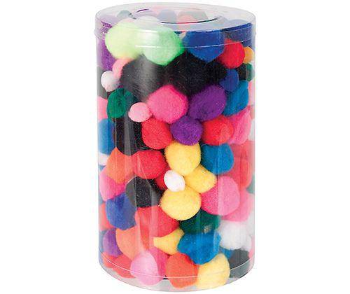 Basics Pom Poms Assorted Pack of 300 - Educational Vantage