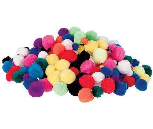 Basics Pom Poms Assorted Pack of 300 - Educational Vantage