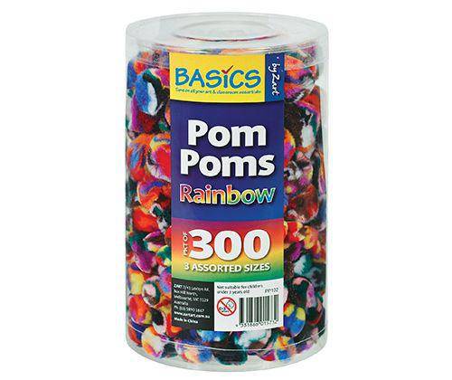 Pom Pom Rainbow Pack of 300 - Educational Vantage