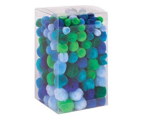 Pom Poms Assorted Cool Colours Pack of 300 - Educational Vantage