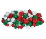 Pom Poms Christmas Colours Pack of 300 - Educational Vantage