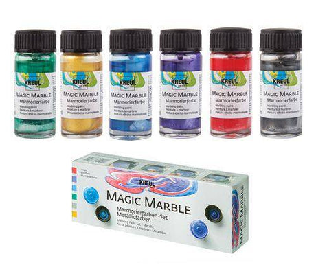 Magic Marble Paint Metallic Pack of 6 - Educational Vantage