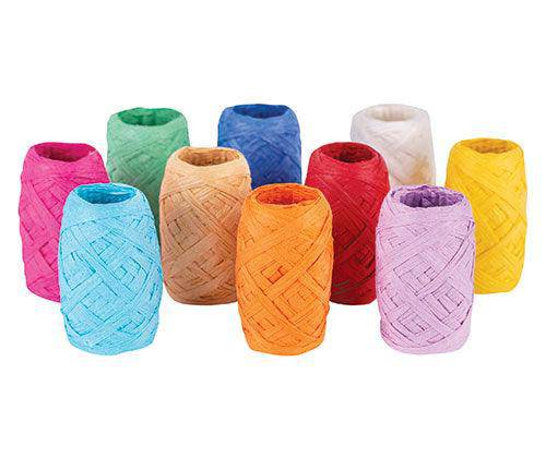 Paper Raffia Coloured Pack of 10 - Educational Vantage