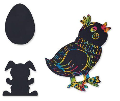 Scratch Easter Shapes Pack of 30 - Educational Vantage