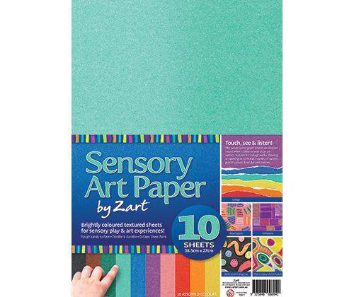 Sensory Art Paper Coloured Pack of 10 - Educational Vantage