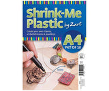 Shrink-Me Plastic A4 Clear Pack of 10 - Educational Vantage