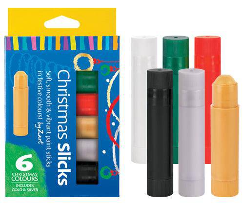 Slicks By Zart Christmas Colours Set of 6 - Educational Vantage