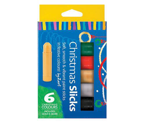 Slicks By Zart Christmas Colours Set of 6 - Educational Vantage