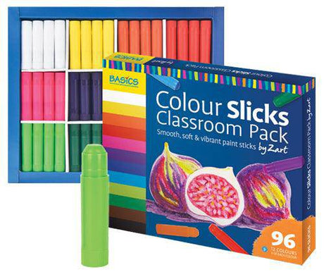 Slicks by Zart Colour Classpack Pack of 96 - Educational Vantage