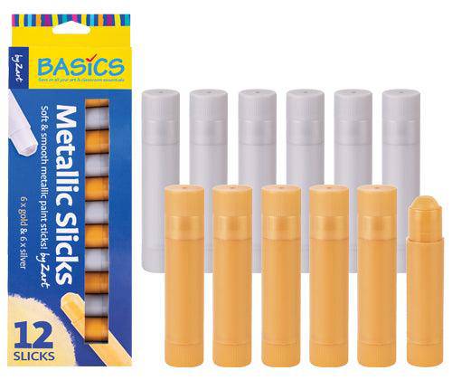 Slicks by Zart Metallic Pack of 12 - Educational Vantage