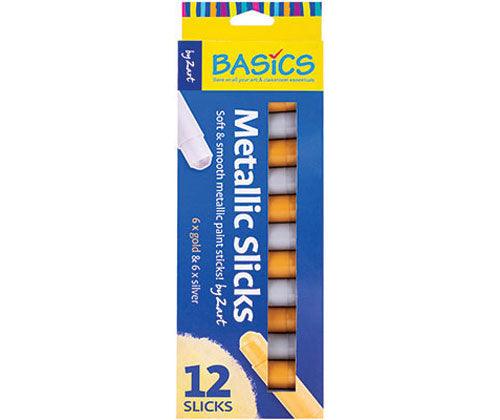 Slicks by Zart Metallic Pack of 12 - Educational Vantage