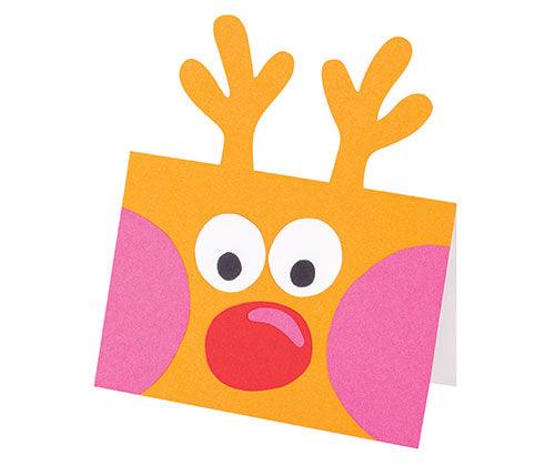 Pop-Up Reindeer Card Pack of 10 - Educational Vantage