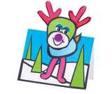 Pop-Up Reindeer Card Pack of 10 - Educational Vantage