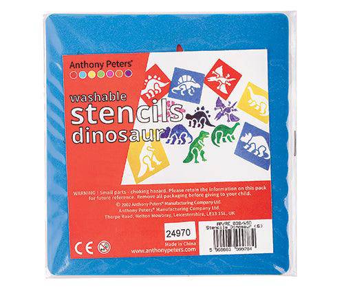 Dinosaur Stencils 15.2 x 15.2cm Pack of 6 - Educational Vantage