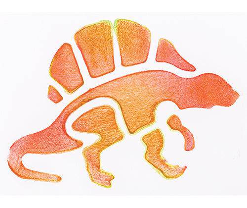 Dinosaur Stencils 15.2 x 15.2cm Pack of 6 - Educational Vantage