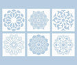 Mandala Stencils 15 x 15cm Pack of 6 - Educational Vantage