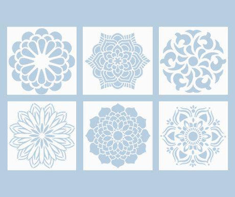 Mandala Stencils 15 x 15cm Pack of 6 - Educational Vantage