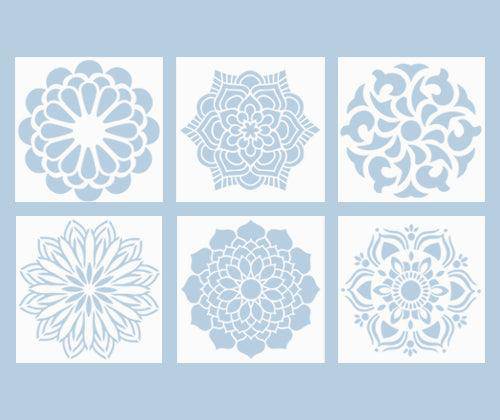 Mandala Stencils 15 x 15cm Pack of 6 - Educational Vantage