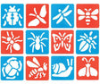 Minibeast Stencils 6.8 x 6.8cm Pack of 12 - Educational Vantage