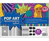 Pop Art Stencil Patterns by Zart Pack of 10 - Educational Vantage