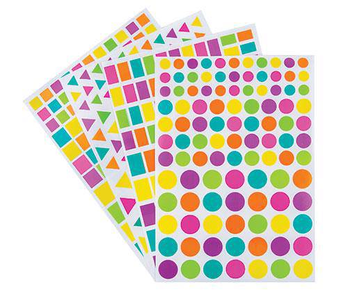 Adhesive Shapes Assorted Pack of 40 - Educational Vantage