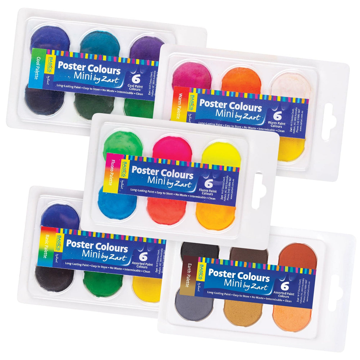 Poster Colours Paint Mini Palettes by Zart - Educational Vantage