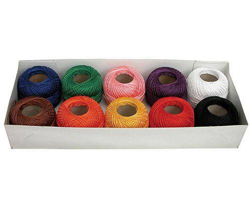 Perle #8 Coloured Cotton Thin Pack of 10 - Educational Vantage