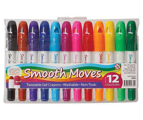 Smooth Moves Twistable Crayons Pack of 12 - Educational Vantage