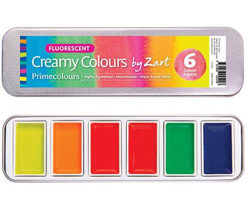 Creamy Colours Watercolours by Zart Fluorescent - Educational Vantage