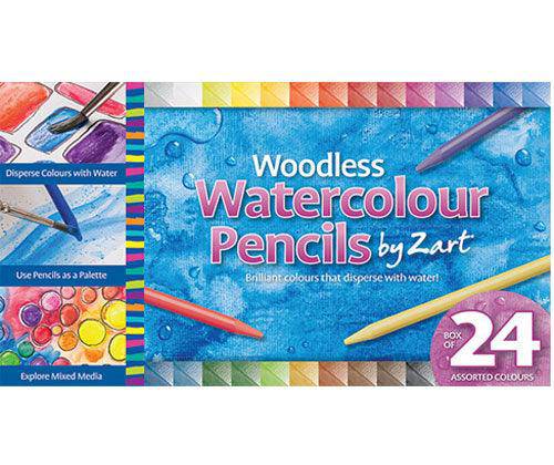 Zart Woodless Watercolour Pencils Pack of 24 - Educational Vantage