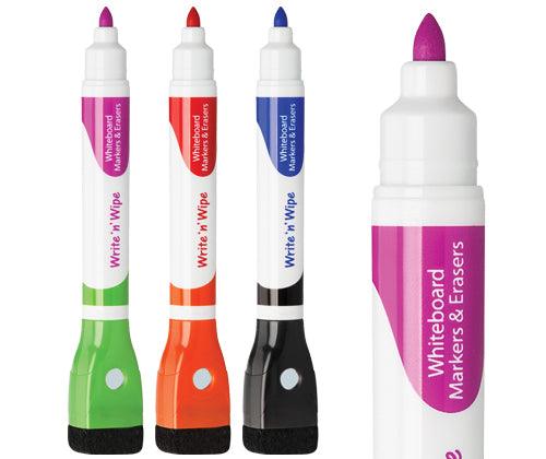 Write 'n' Wipe Whiteboard Markers 6 Colours Pack of 3 - Educational Vantage