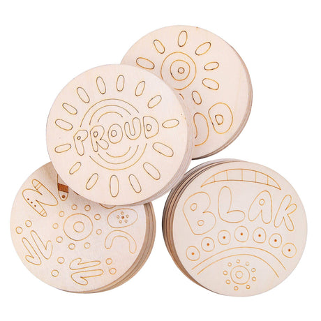 Wooden Coaster NAIDOC Pack of 20 - Educational Vantage