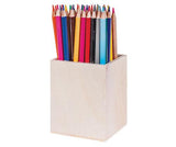 Wooden Pencil Holder 8 x 8.2 x 10cm - Educational Vantage