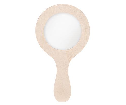 Wooden Round Hand Mirror Pack of 10 - Educational Vantage