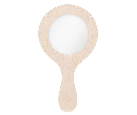 Wooden Round Hand Mirror Pack of 10 - Educational Vantage