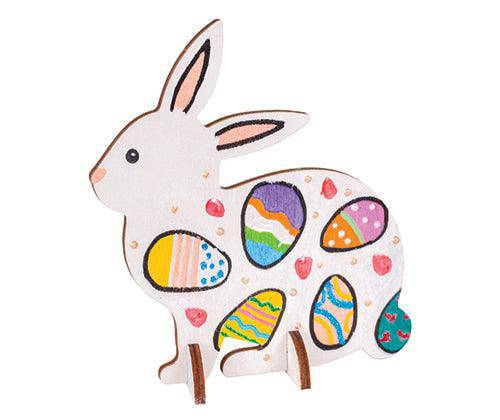 Wooden Standing Rabbit Assorted Pack of 10 - Educational Vantage