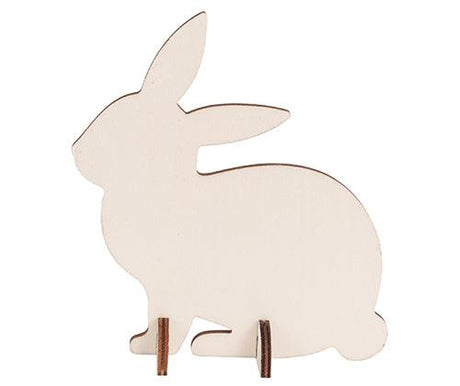 Wooden Standing Rabbit Assorted Pack of 10 - Educational Vantage