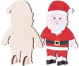 Wooden Standing Santa Pack of 10 - Educational Vantage