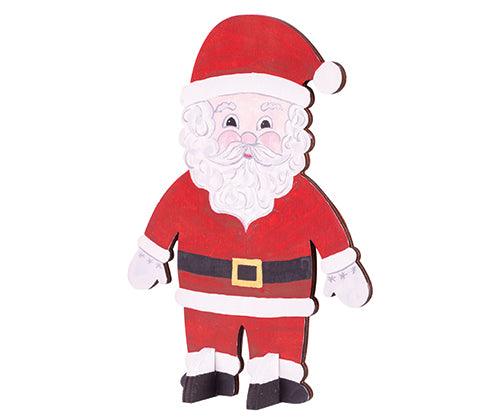 Wooden Standing Santa Pack of 10 - Educational Vantage