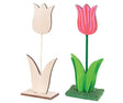 Wooden Tulip on Stand Pack of 10 - Educational Vantage