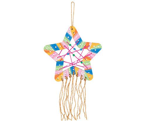 Wooden Weaving Star Pack of 10 - Educational Vantage